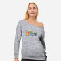 Pet Dinosaurs!-womens off shoulder sweatshirt-Oktobear