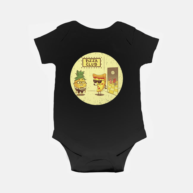Pizza Club-baby basic onesie-Hootbrush