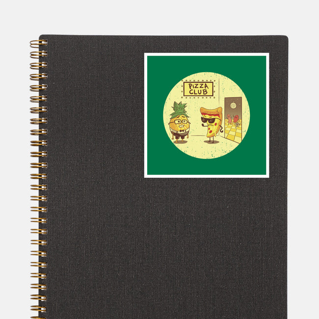 Pizza Club-none glossy sticker-Hootbrush