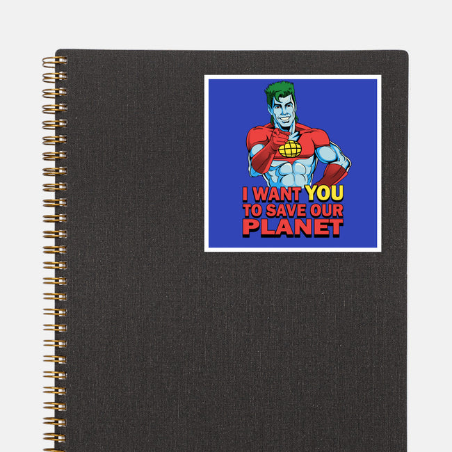 Planeteer Call-none glossy sticker-batang 9tees