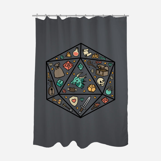 Play The Roll-none polyester shower curtain-Beware_1984