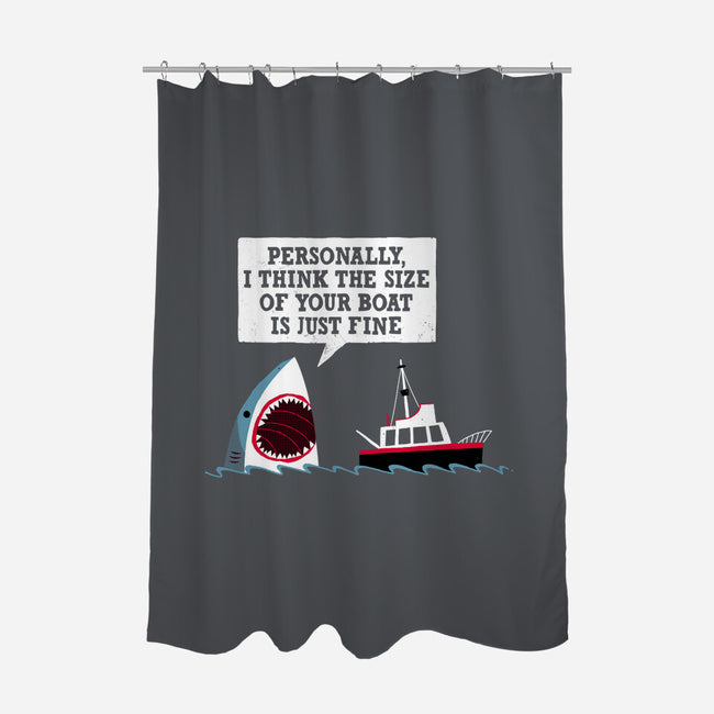 Polite Jaws-none polyester shower curtain-DinoMike