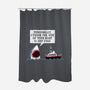 Polite Jaws-none polyester shower curtain-DinoMike