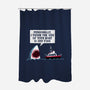 Polite Jaws-none polyester shower curtain-DinoMike