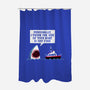 Polite Jaws-none polyester shower curtain-DinoMike