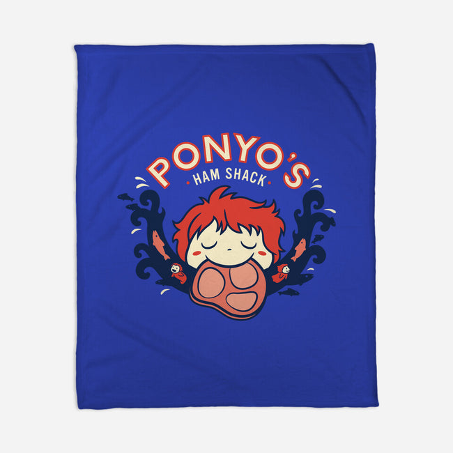 Ponyo's Ham Shack-none fleece blanket-aflagg
