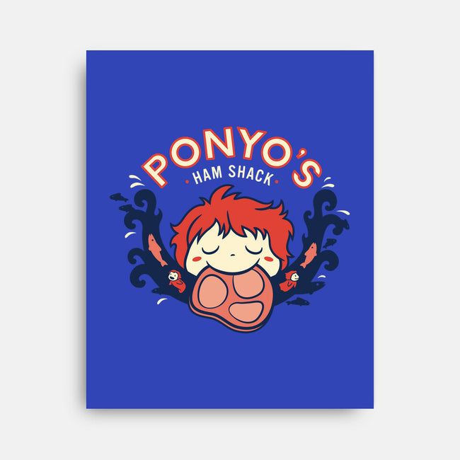 Ponyo's Ham Shack-none stretched canvas-aflagg