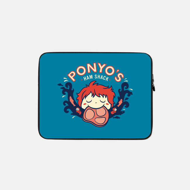 Ponyo's Ham Shack-none zippered laptop sleeve-aflagg