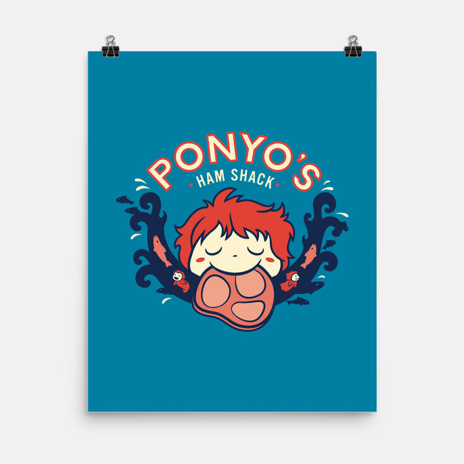 Ponyo's Ham Shack-none matte poster-aflagg