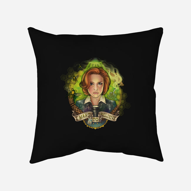 Portrait of a Skeptic-none removable cover w insert throw pillow-MeganLara