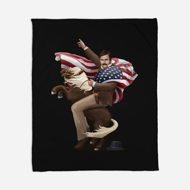 Portrait of Greatness-none fleece blanket-Diana Roberts