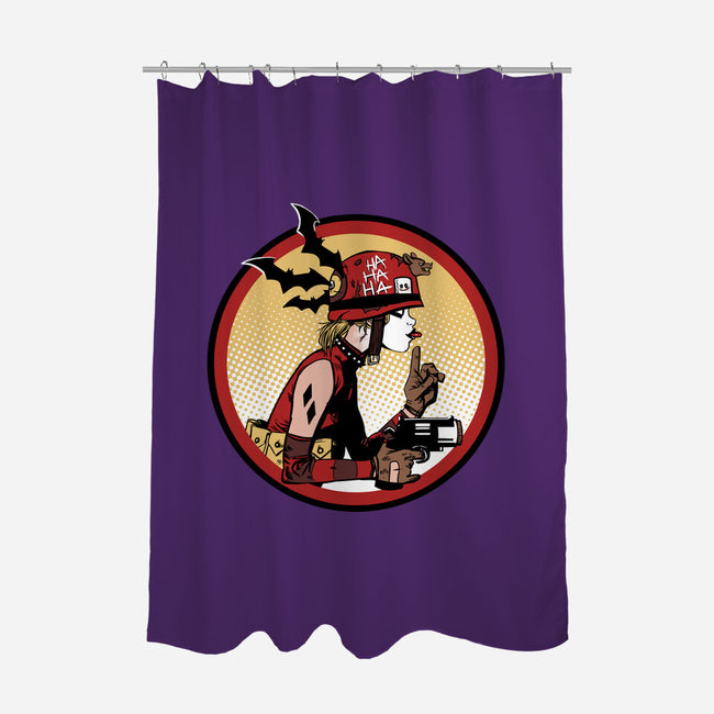 Prank Girl-none polyester shower curtain-Fishmas