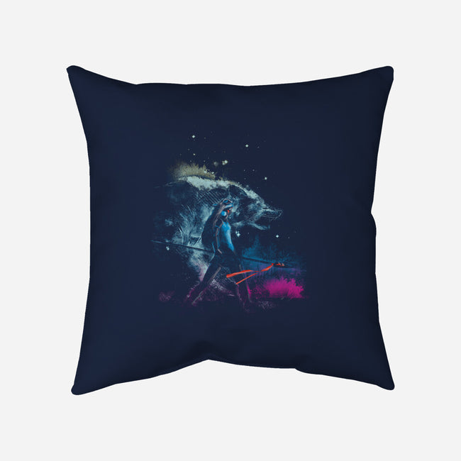 Princess of the Forest-none removable cover w insert throw pillow-kharmazero