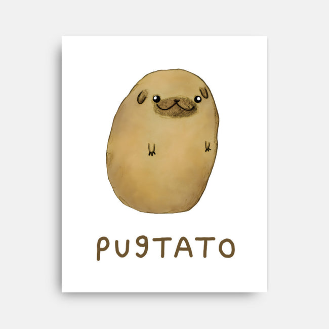 Pugtato-none stretched canvas-SophieCorrigan