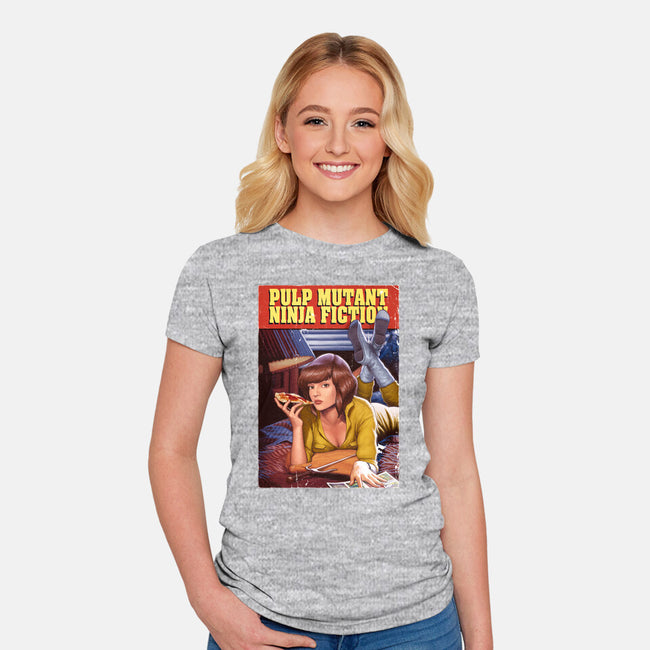 Pulp Mutant Ninja Fiction-womens fitted tee-Moutchy
