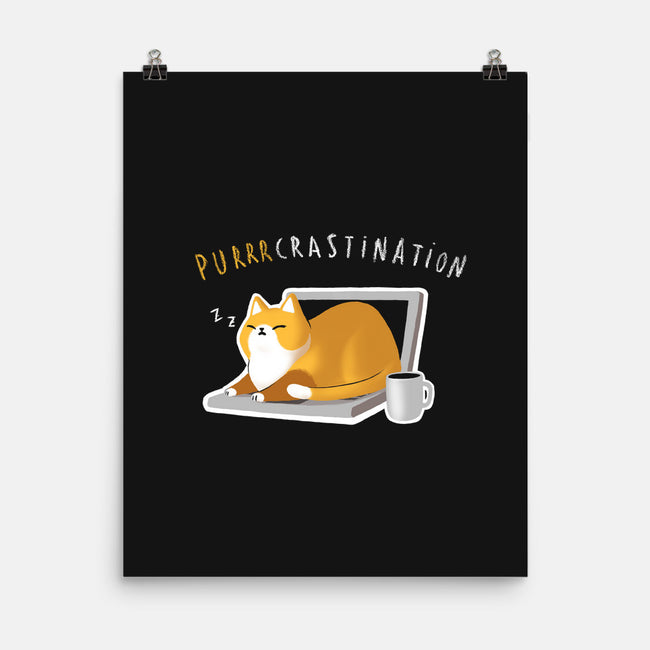 Purrrcrastination-none matte poster-BlancaVidal