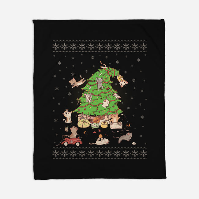 Purrrfect Christmas-none fleece blanket-LiRoVi