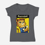 Purrrsist!-womens v-neck tee-vomaria