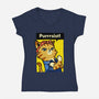 Purrrsist!-womens v-neck tee-vomaria