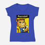 Purrrsist!-womens v-neck tee-vomaria