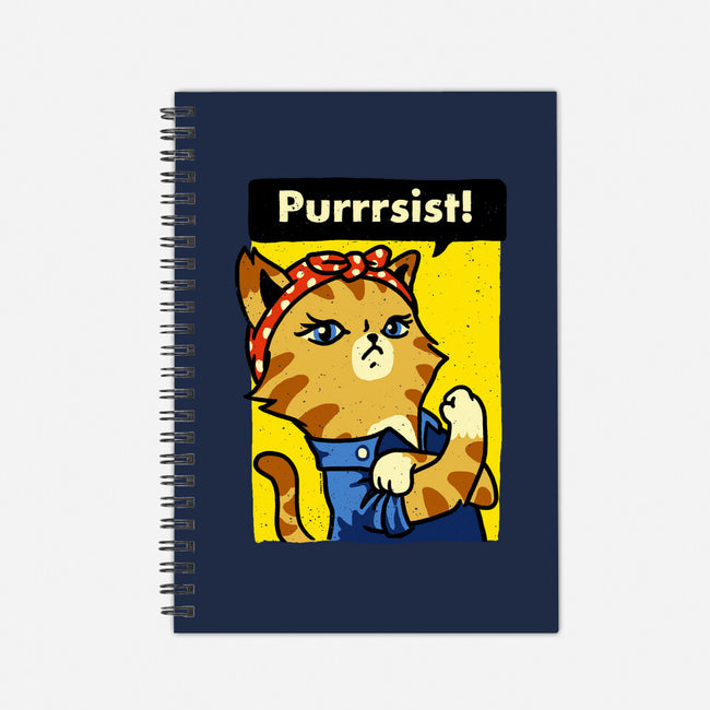Purrrsist!-none dot grid notebook-vomaria