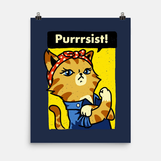 Purrrsist!-none matte poster-vomaria