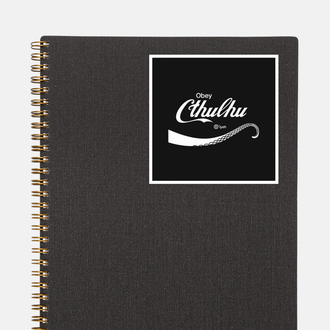 Obey Cthulhu-none glossy sticker-cepheart