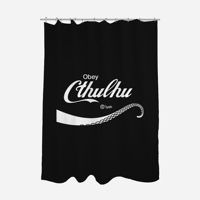 Obey Cthulhu-none polyester shower curtain-cepheart