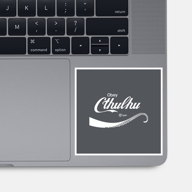 Obey Cthulhu-none glossy sticker-cepheart
