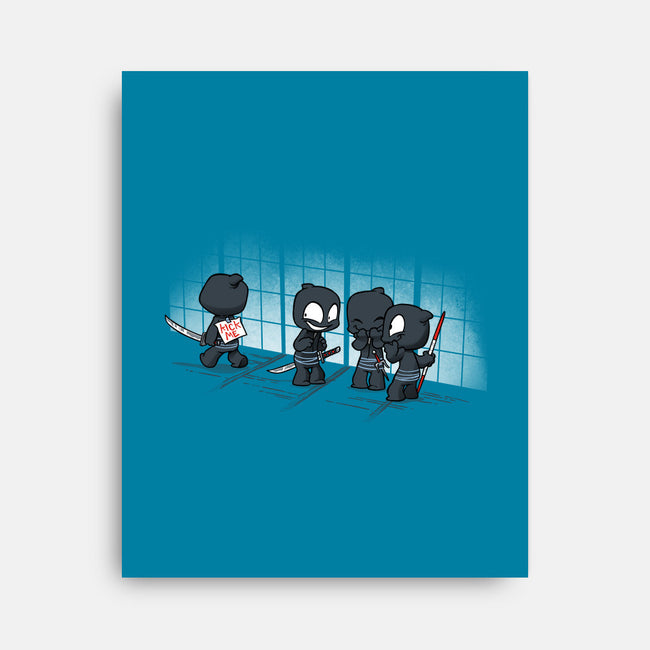 Oblivious Ninja: Bullies-none stretched canvas-DoOomcat