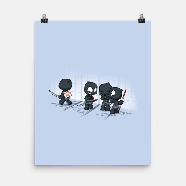 Oblivious Ninja: Bullies-none matte poster-DoOomcat