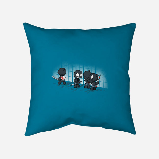 Oblivious Ninja: Bullies-none removable cover w insert throw pillow-DoOomcat
