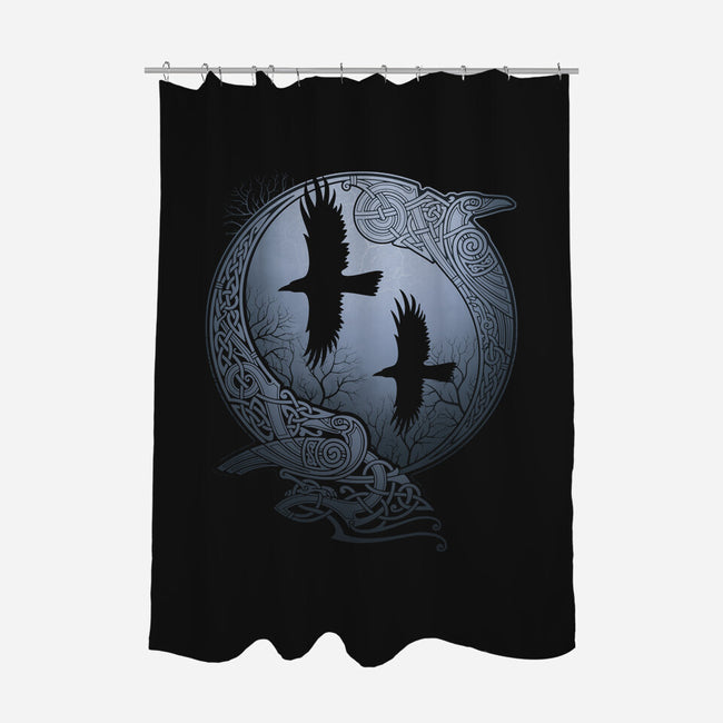 Odin's Ravens-none polyester shower curtain-RAIDHO