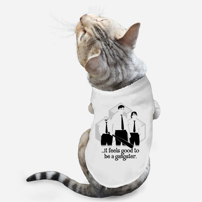 Office Gangsters-cat basic pet tank-shirtoid