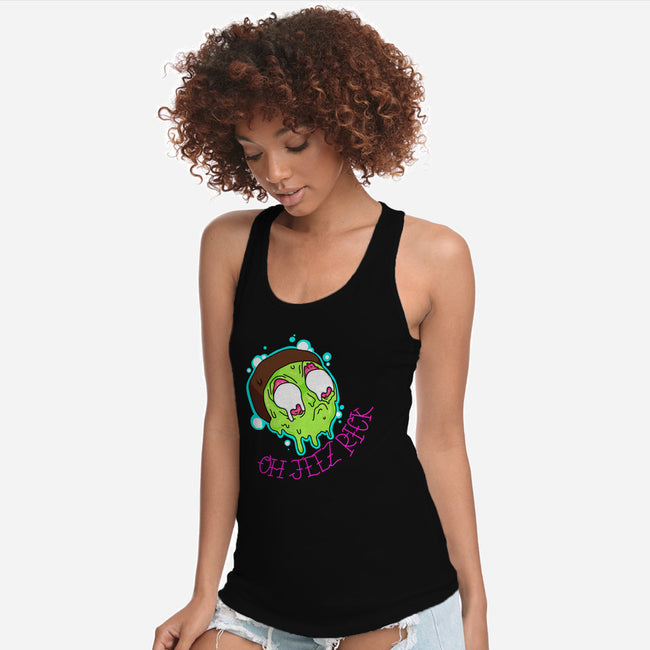 OH JEEZ-womens racerback tank-ithrowtrainz