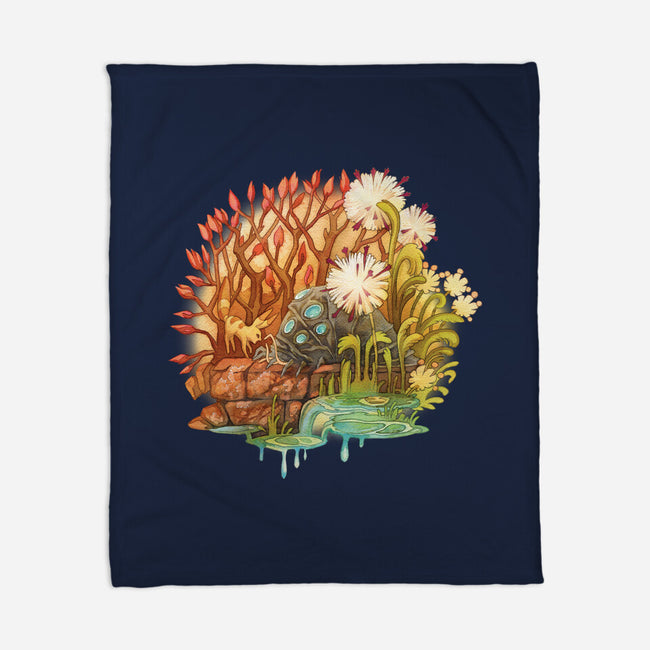 Ohmu and Fox-none fleece blanket-storyofthedoor