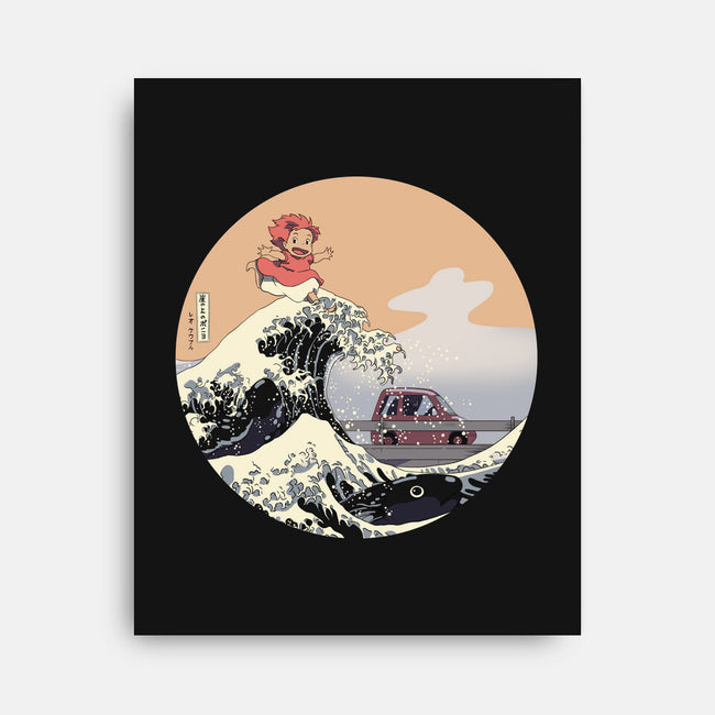 On the Cliff by the Sea-none stretched canvas-leo_queval