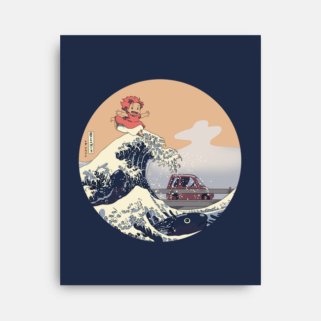 On the Cliff by the Sea-none stretched canvas-leo_queval