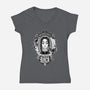 On Wednesdays We Wear Black-womens v-neck tee-Kat_Haynes