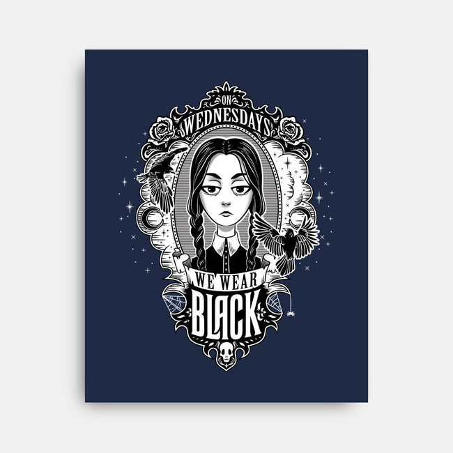 On Wednesdays We Wear Black-none stretched canvas-Kat_Haynes