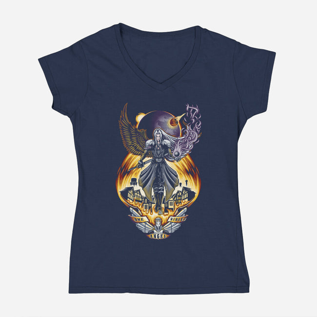 One Winged Angel-womens v-neck tee-TrulyEpic