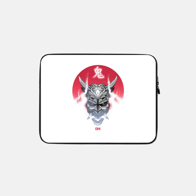 Oni Demon-none zippered laptop sleeve-Dracortis