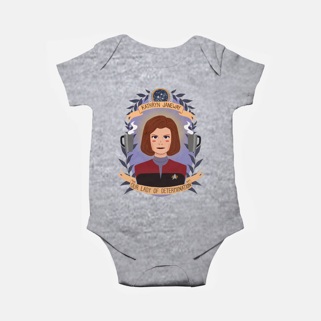 Our Lady of Determination-baby basic onesie-heymonster