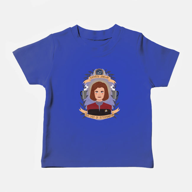 Our Lady of Determination-baby basic tee-heymonster