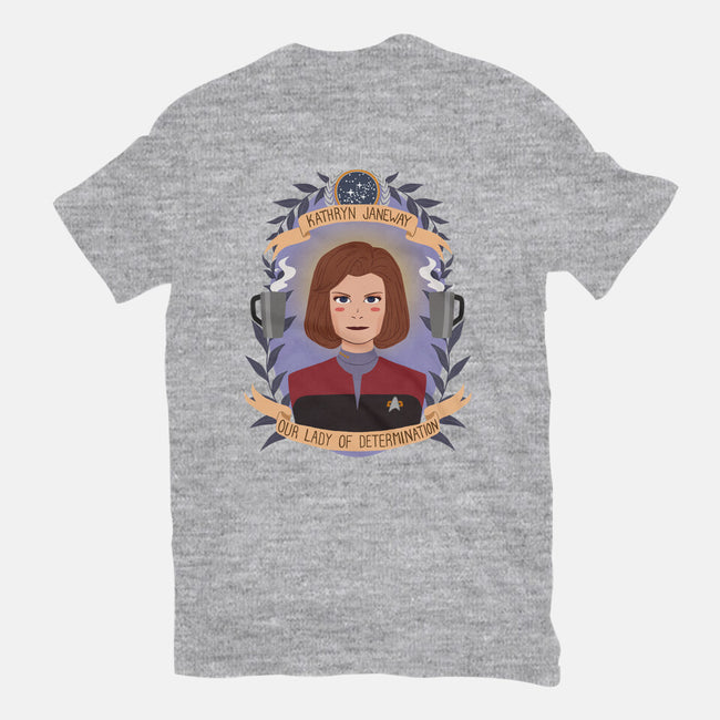 Our Lady of Determination-womens fitted tee-heymonster
