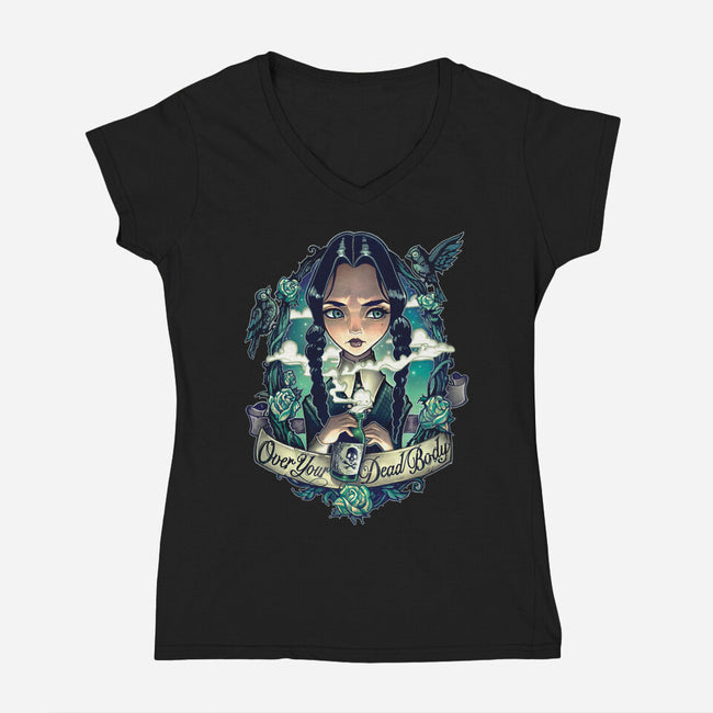 Over Your Dead Body-womens v-neck tee-TimShumate