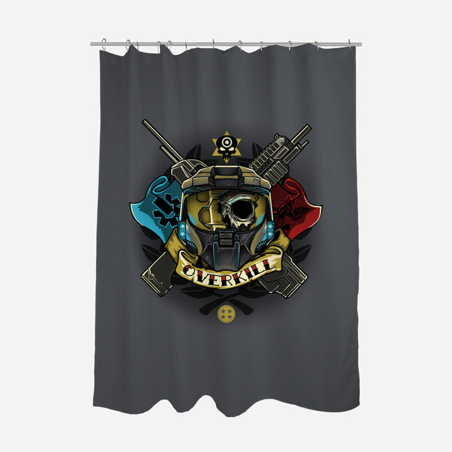 Overkill-none polyester shower curtain-pertheseus
