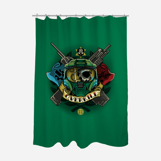 Overkill-none polyester shower curtain-pertheseus