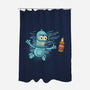 Nebeermind-none polyester shower curtain-Melonseta