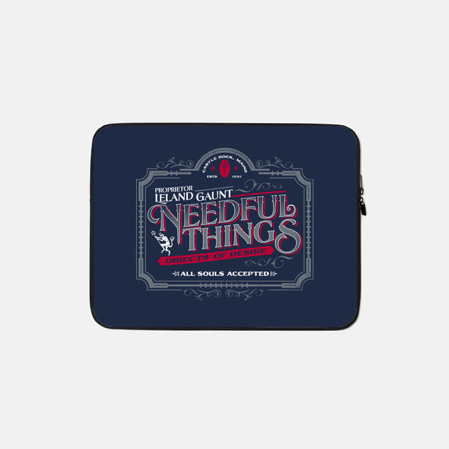 Needful Things-none zippered laptop sleeve-Nemons